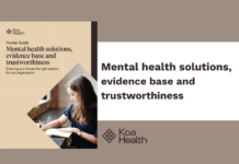 KOA Health – mental health solutions evidence base and trustworthiness
